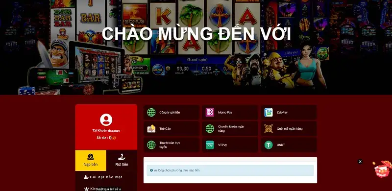 Hệ thống nạp rút tiền 01Hello88.Com