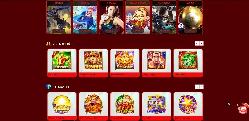 Sảnh trò chơi chất lượng tại nhà cái