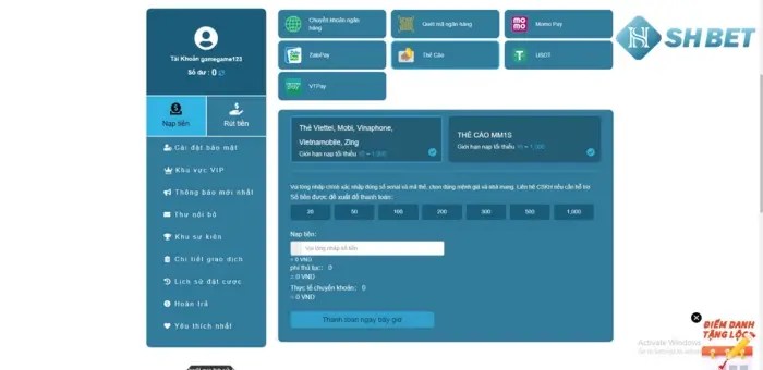 Top 5 nhà cái cho nạp thẻ cào không tính phí 2024